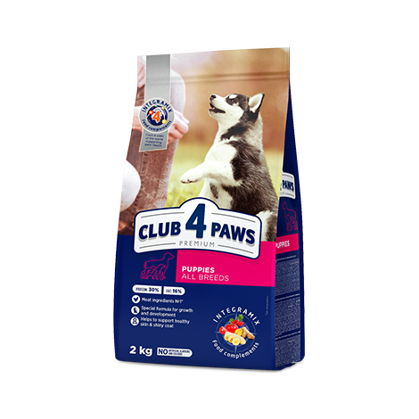 CLUB 4 PAWS Преміум для цуценят всіх порід "З високим вмістом курки". Повнораціонний сухий корм